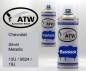 Preview: Chevrolet, Silver Metallic, 13U / 9824 / 18J: 400ml Sprühdose + 400ml Klarlack - Set, von ATW Autoteile West.